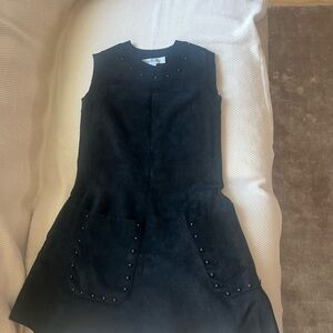 Sportmax Black Midi Dress with Stud Details